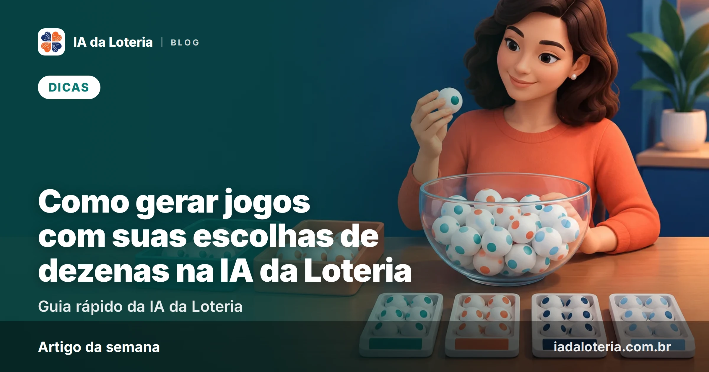 Como gerar jogos com suas escolhas de dezenas na IA da Loteria