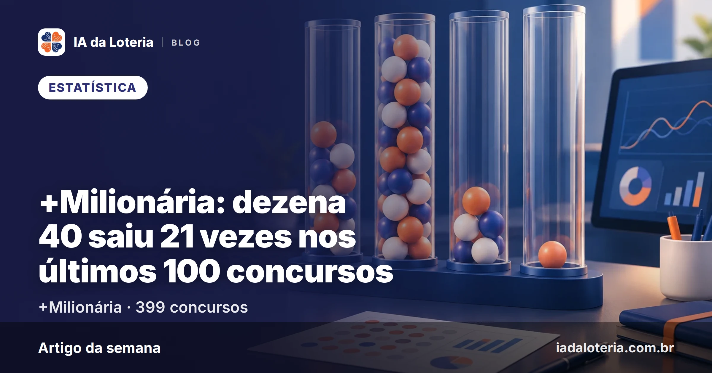 +Milionária: dezena 40 saiu 21 vezes nos últimos 100 concursos